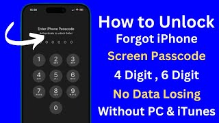 Forgot Your iPhone Passcode! How To Unlock Any iPhone Password Without Computer and Data Losing 2024