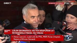 Călin Georgescu, criză de nervi. A refuzat să ia întrebări de la presă