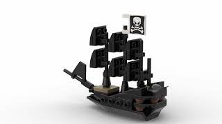 MOC Lego Black Pearl ship speed build in 4K