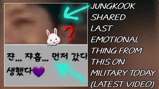 OMG!💋😱Jungkook Shared Last Emotional Thing From This On Military Today(New)#bts#jungkook#taehyung