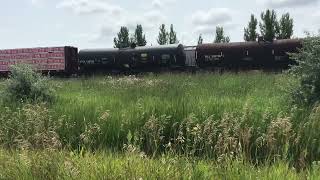 NS 9964 Leads 2 Locomotive Mixed Freight Through Moorhead MN