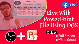 OBS Studio Tutorial for Powerpoint Presentation || Use Powerpoint Screen as White board By OBS