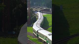 Ekota Express train arriving at Dhaka