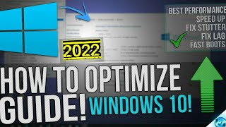 How to Optimize Windows 10 for Gaming and Performance 2022 | Windows Ultimate Optimization Guide