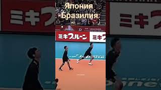 Япония-Бразилия.долгий розыгрыш #рек #рекомендации #volleyball #атака