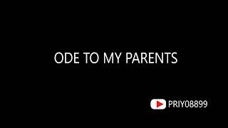 The Fact About Ode To My Parents