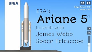 Ariane 5 Launch With James Webb Space Telescope | ESA | Spaceflight Simulatorn#sfs#arianespace#viral