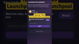 Launchpad And Launchpool | Daily Tapswap Video Codes | 9 November Tapswap Video Code