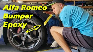 Alfa Romeo Giulia Epoxy Bumper Corner Phoenix Arizona (Mobile Repair)