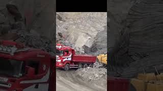 Volvo 290 Excavator Load Scania truck