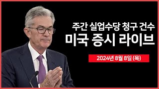 [24년 8월 8일 목] 실업수당 청구건수, 30년물 국채 경매/연준 바킨 총재 연설/일라이릴리 어닝 서프라이즈?/마이크로소프트·팔란티어 파트너십?- 오선의 미국 증시 라이브