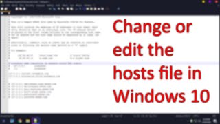 Hot to change or edit the hosts file in Windows 10