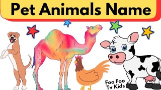 🐔Pet Animals Name in Hindi and English 🐮Pet Animals Name #pets #animalsname #petanimals #kidsvideo