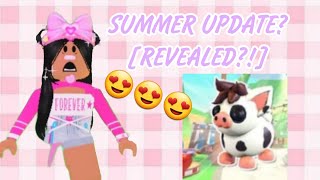 SUMMER UPDATE WILL BE SOON?! [BABY PETS😍😍?!]#adoptme