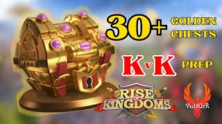 Opening 30+ Golden Chests for KVK | Rise Of Kingdoms | Vu1tUrR