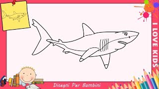 Come disegnare uno squalo FACILE passo per passo per bambini – Disegno facile 5