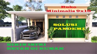 Ruko Minimalis 1 Lantai ukuran 9 x 18 meter