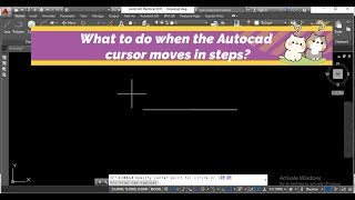 WHAT TO DO WHEN THE AUTOCAD CURSOR MOVES IN STEPS?