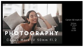 COME SHOOT WITH ME | photography in my friends apartment | CANON MARK IV 50MM F1.2