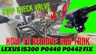 How to Fix IS300 P0440 P0442 Evap Valve | Gas Tank Removal