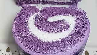 Ube roll cake