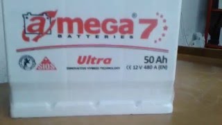 A-Mega Ulta 50 Ah новинка 2016 года завода "Megatex" для автомобиля - "Таврия"