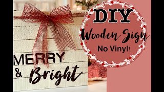 VLOGMAS DAY 4 | DIY WOODEN SIGN | TRANSFER WRITING TO WOOD WITHOUT VINYL!