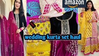 Amazon wedding kurta set/ sharara set /premium velvet kurta set haul ||