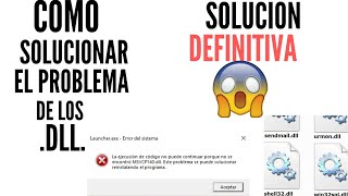 Como Solucionar TODOS Los PROBLEMAS de los .DLL [SOLUCIÓN DEFINITIVA]