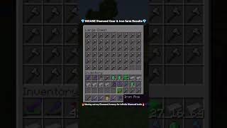 My Insane Diamond Gear Armory & Iron Farm Results in Minecraft Bedrock💎💸🔥 #minecraftshorts #shorts