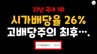 시가배당율이 26%?! 고배당주 투자결과는?