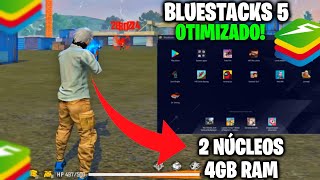 TESTEI O BLUESTACKS 5.21 COM 2 NÚCLEOS E 4GB DE RAM! RODOU LISO? NO ULTRA COM ALTA RESOLUÇÃO✅😮