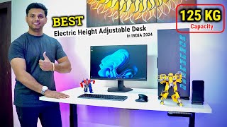 Best Sit Stand Desk India | Jin Office Dual Motor Electric Height Adjustable Table