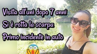 Walk with me 7 km | Visita al Campus Einaudi, scarpa rotta e primo incidente in auto