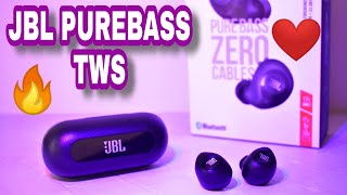 JBL C100 TWS PUREBASS🔥 Unboxing and Review ❤️ True wireless earpods 😍