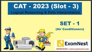 CAT 2023 | LRDI Solutions | Slot 3 | Set - 1 | Air Conditioners | Logical Reasoning