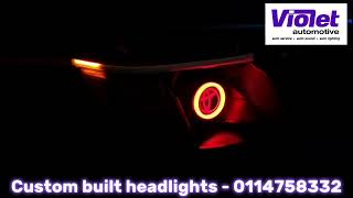 Toyota Hilux custom built headlights by Violet Automotive