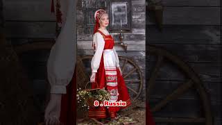 Top 10 Countries With Best Traditional Dress. #top10 #youtubeshort #shots