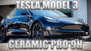 TESLA MODEL 3 - Ceramic Pro 9H Application & Full Paint Correction Process!