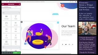 Elementor How To Delete Element Widget, Column, and Section