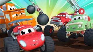 Monster Trucks pour enfants - La partie de quilles - Monster Town 🚗 Dessin animé Monster Trucks