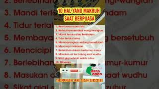 10 YANG DIMAKRUHKAN SAAT PUASA #shorts #mangodod #genpetani #ramadanmubarak #puasa #shortsvideo