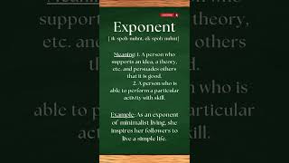 Pronounce EXPONENT the right way #shorts #shortsvideo #pronunciation #english #Exponent #viral