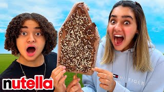 RYAN E LORRAYNE FAZEM UM PICOLÉ GIGANTE DE NUTELLA 😛😛😛