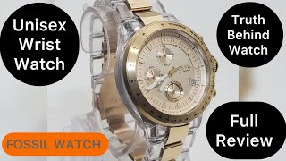 FOSSIL WATCH Chronograph Watch Gold Band Stainless STEEL /#fossil /Fossil wrist watch #wristwatch