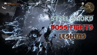 The Witcher 3 Next-Gen Winter's Blade Steel Sword Boss Fights - Leshens