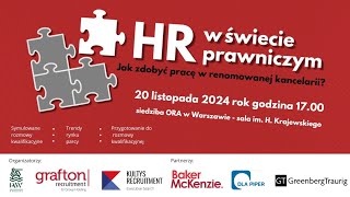 HR w świecie prawniczym – jak zdobyć pracę w renomowanej kancelarii?”.