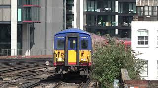 South Western Railway 455733 and 455916 arriving at Vauxhall