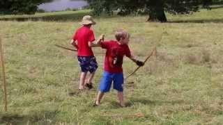 Connor and Harry shooting at the Dorset Alps Shoot 2014 Pt1