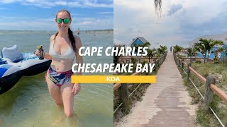 RV Stay at Cape Charles / Chesapeake Bay KOA Private Beach